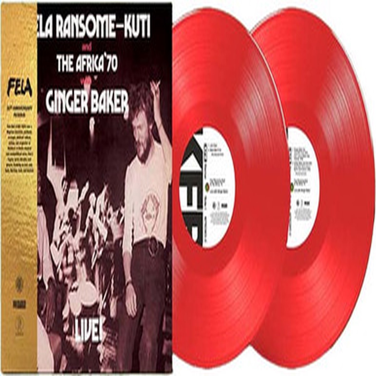 Fela Ransome - Kuti And The Africa '70 With Ginger Baker - Live! (2LP) - Ltd Edition Red Vinyl