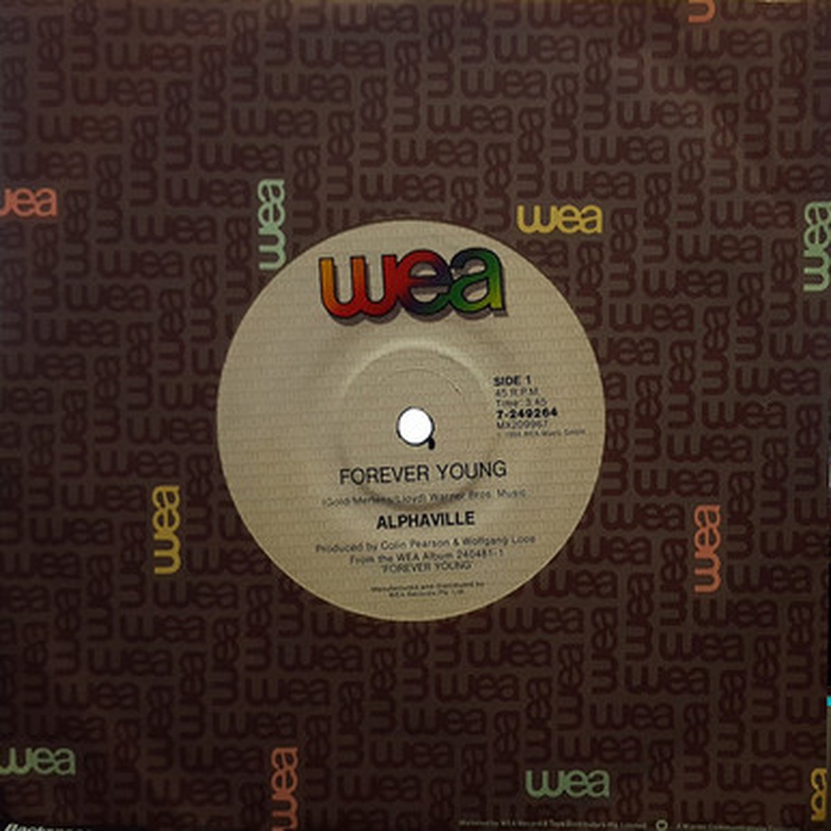 Alphaville - Forever Young (7" Single) - VG/Generic