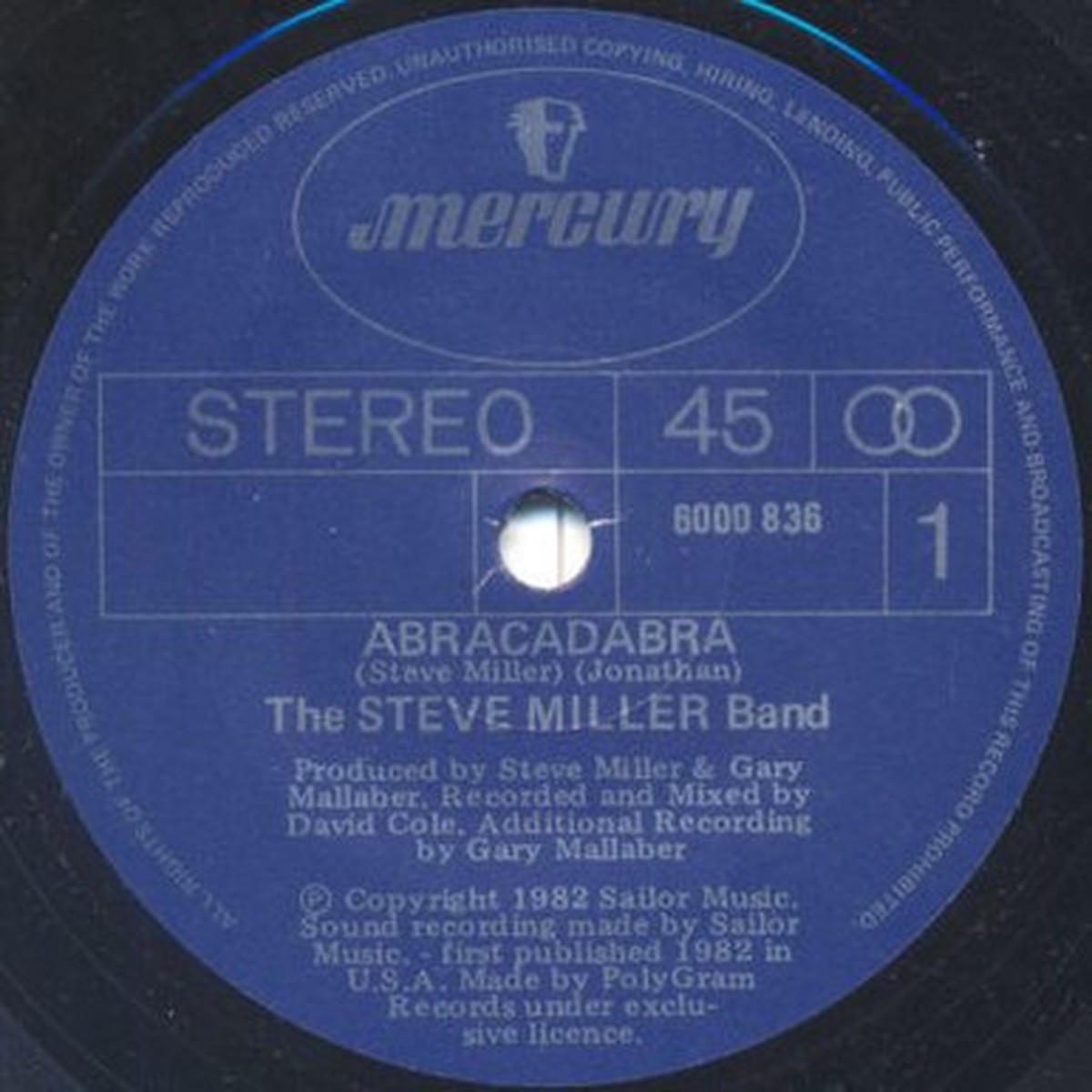 The Steve Miller Band - Abracadabra (7" Single) - 45RPM - VG+/Generic