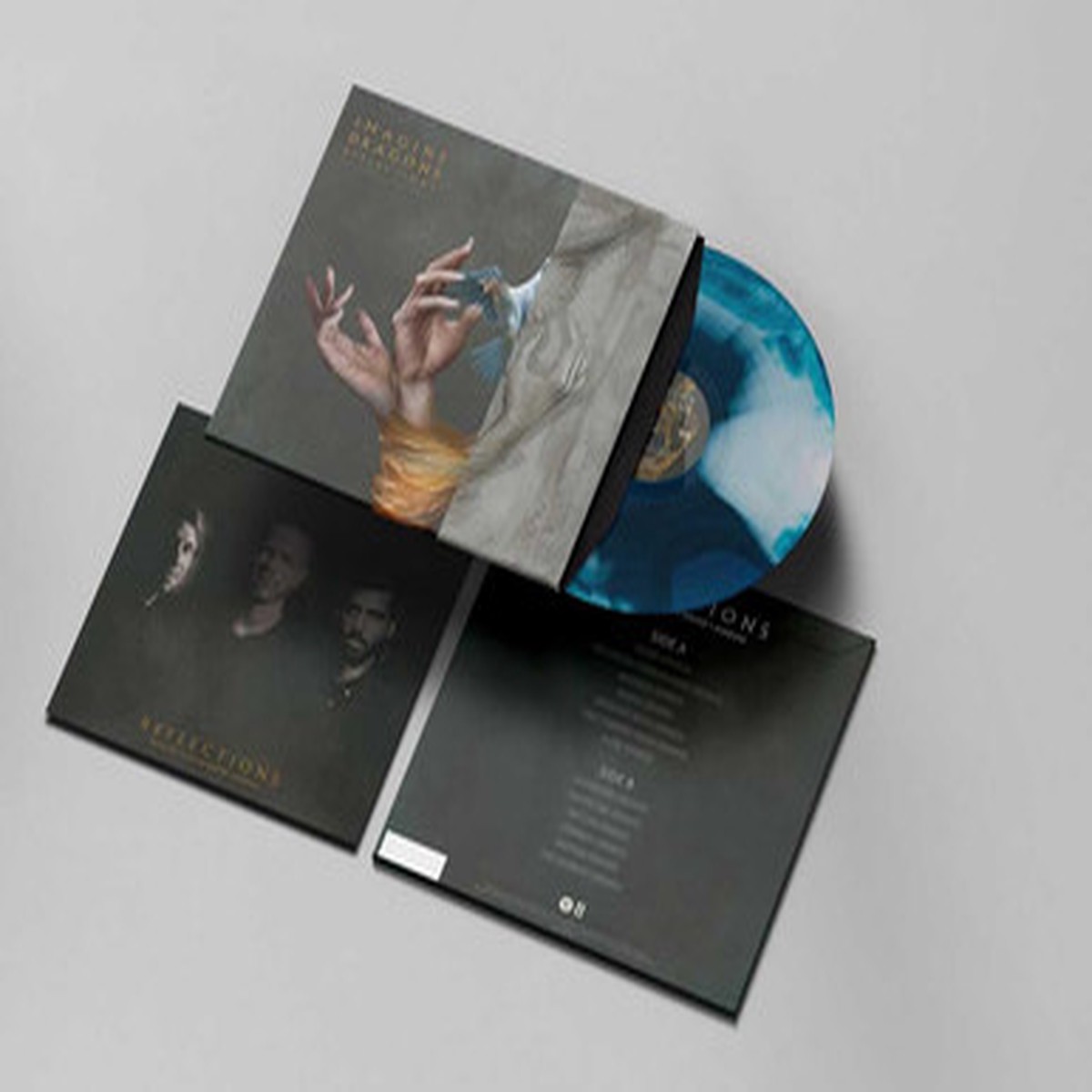 Imagine Dragons - Reflections (From The Vault Of Smoke + Mirrors) (LP) - Ocean Blue Marbled Vinyl