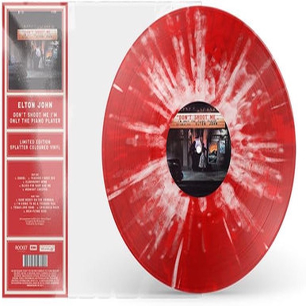 Elton John - Don't Shoot Me I'm Only The Piano Player (LP) - Red with Cream Splatter Vinyl