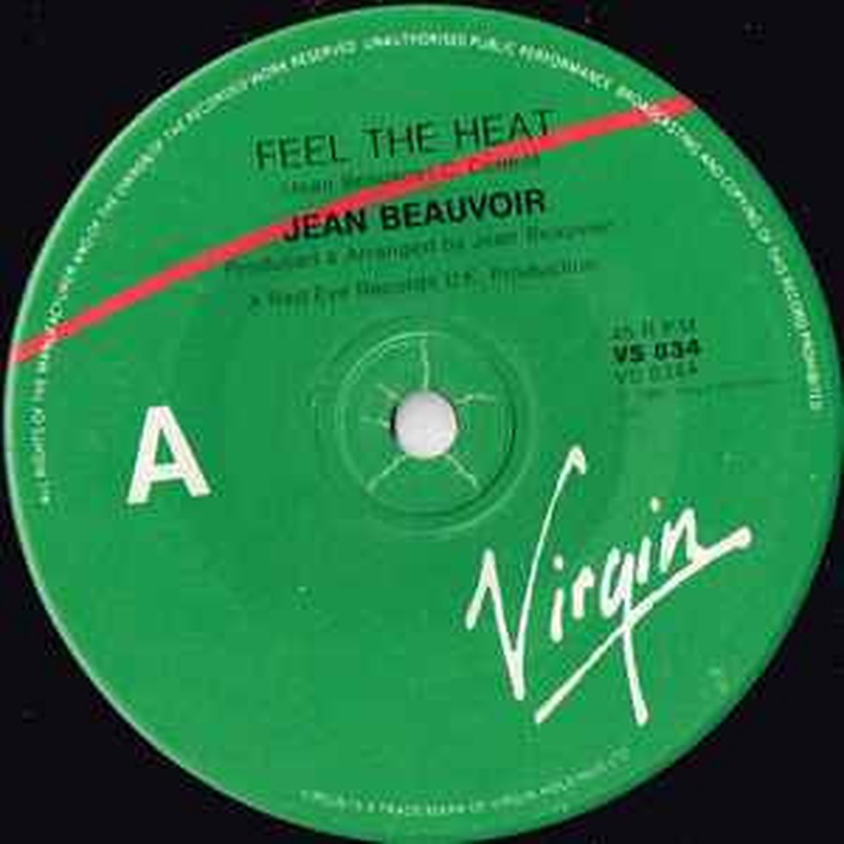 Jean Beauvoir - Feel The Heat (7" Single) - 45RPM - VG+/Generic
