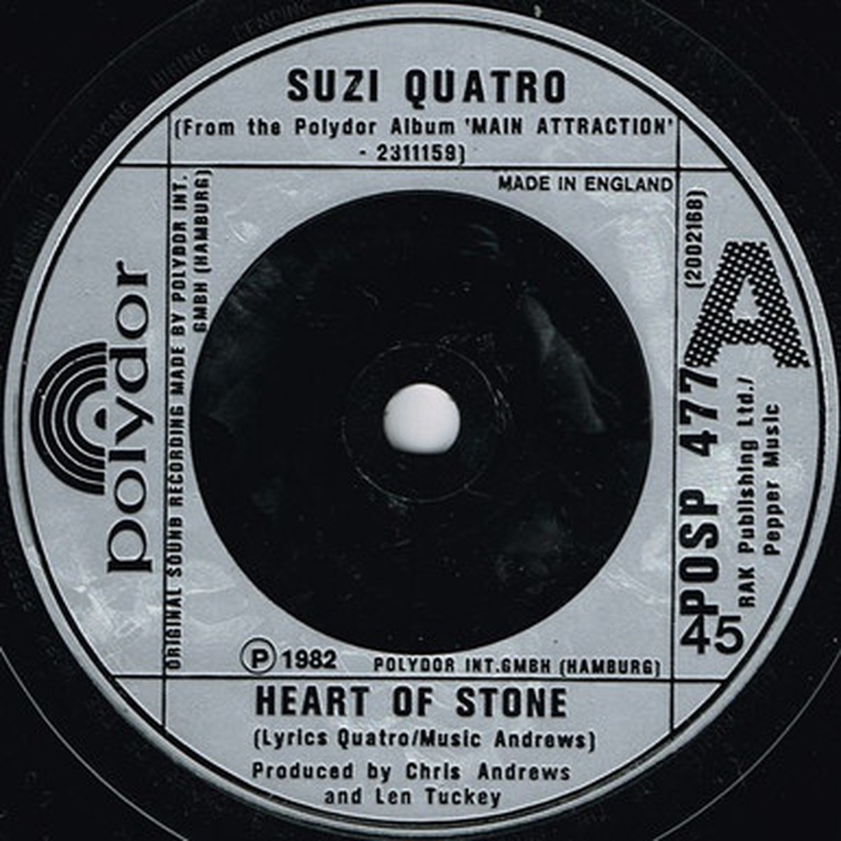 Suzi Quatro - Heart Of Stone (7" Single) - 45RPM - VG/Generic