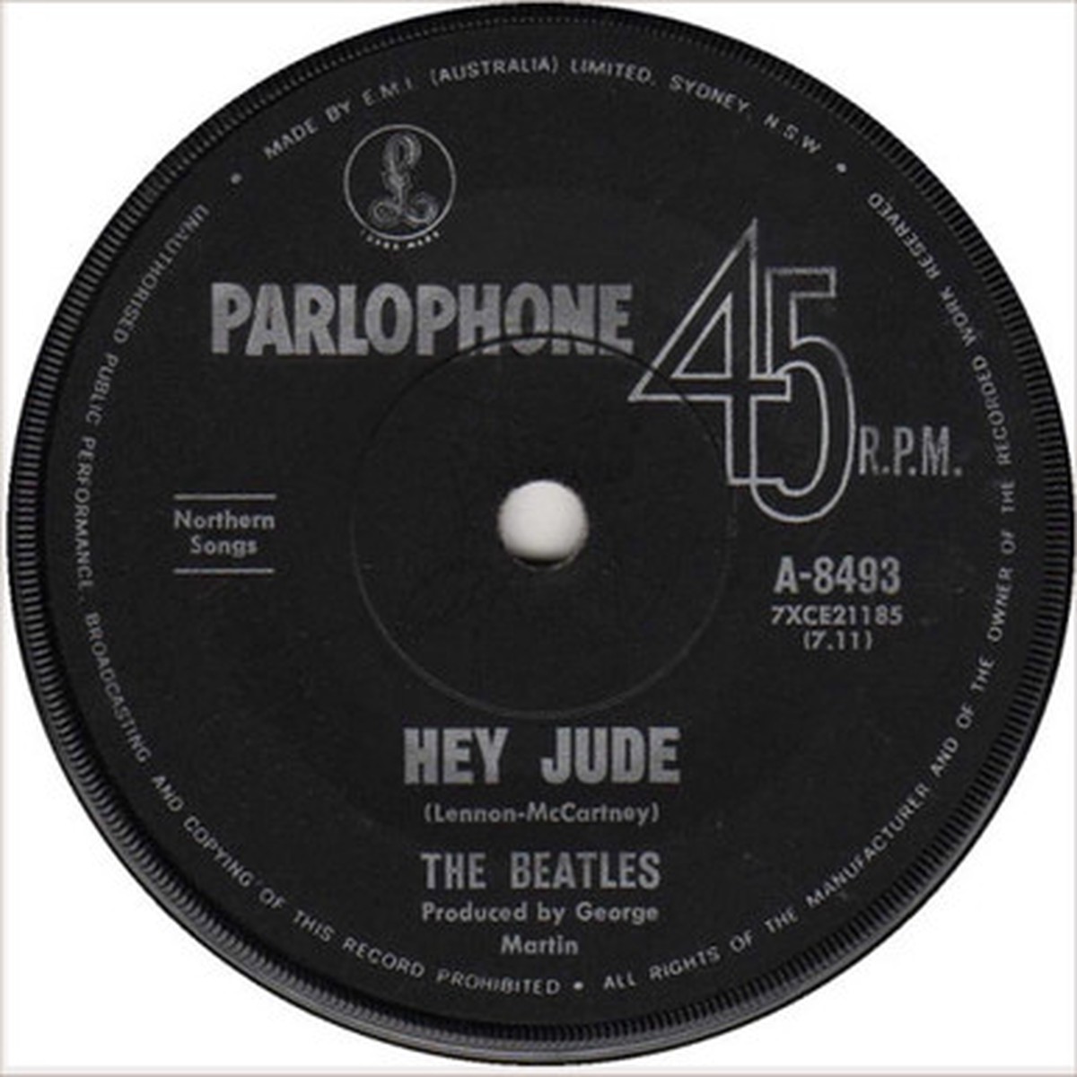 The Beatles - Hey Jude (7" Single) - 45RPM - G/Generic