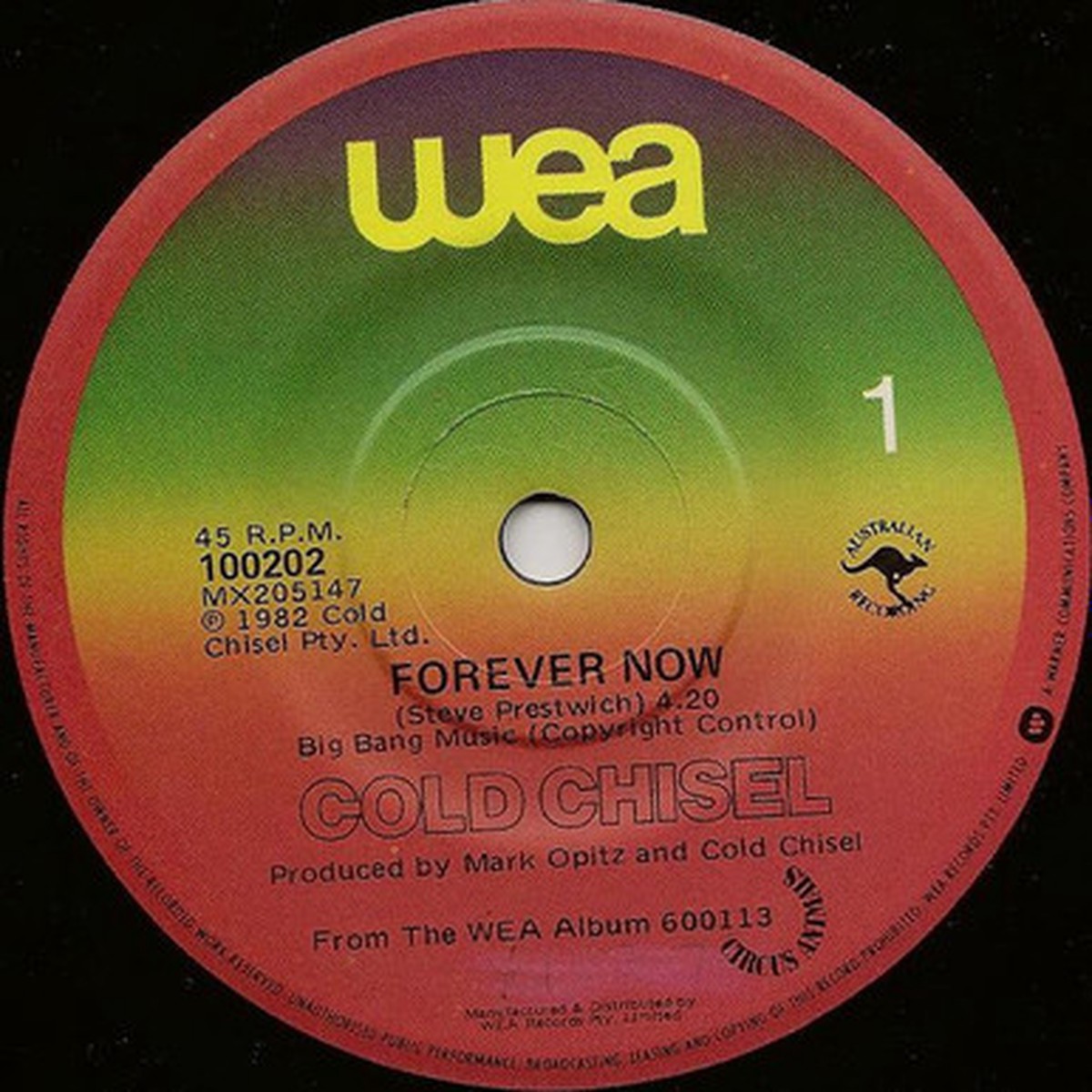 Cold Chisel - Forever Now (7" Single) - 45RPM - VG+/Generic