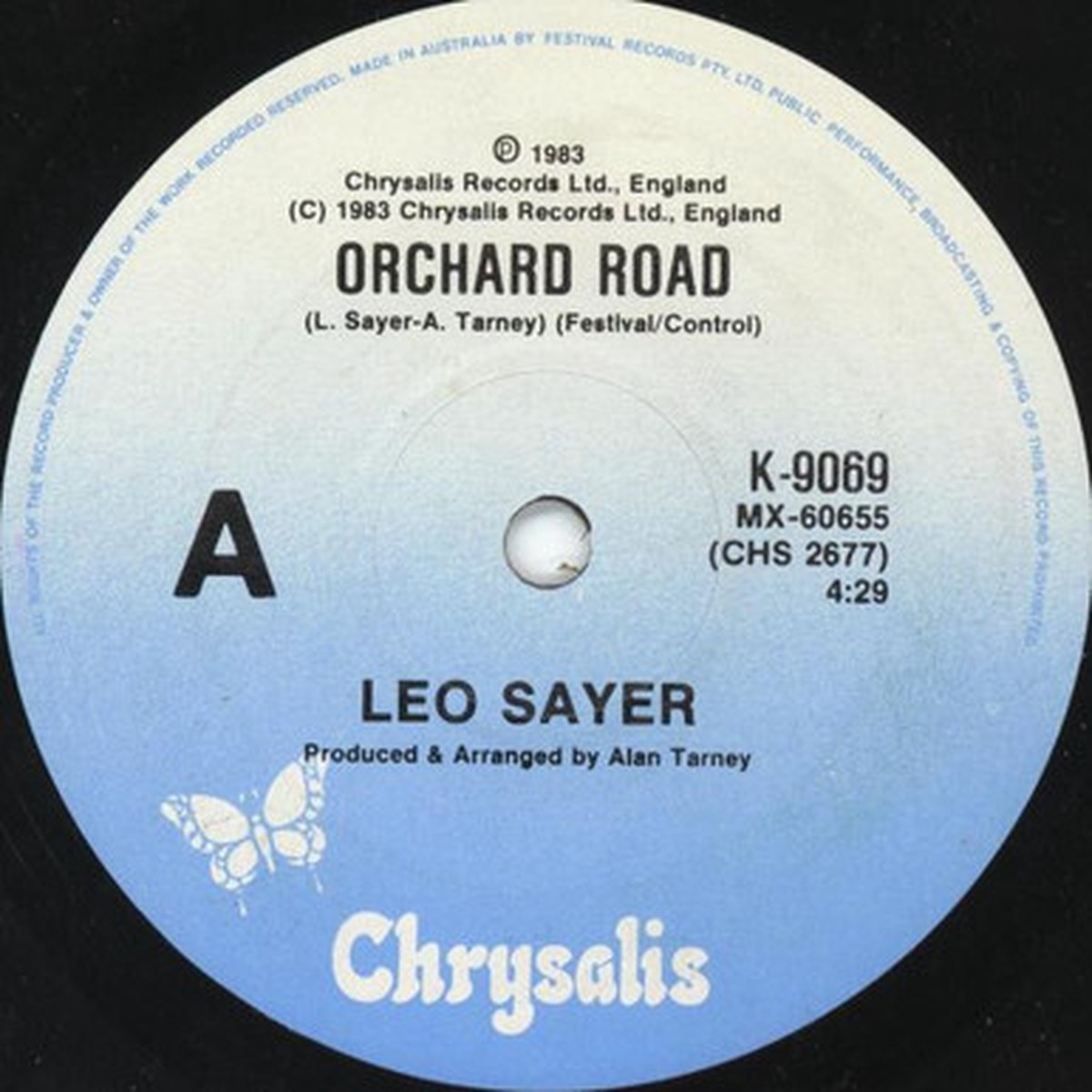 Leo Sayer - Orchard Road (7" Single) - 45RPM - VG/Generic