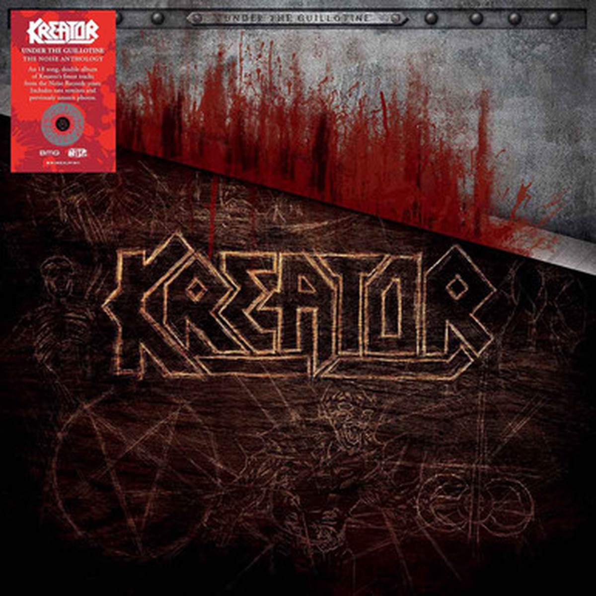 Kreator - Under The Guillotine - The Noise Records Anthology (2LP) - Grey W/ Red Splatter Vinyl