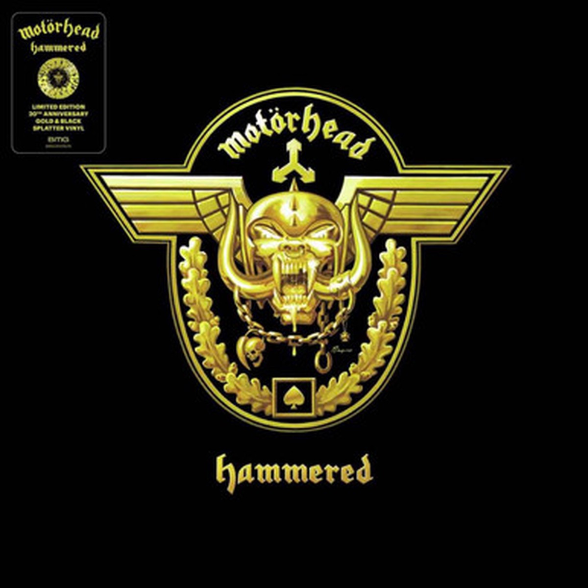 Motorhead - Hammered (LP) - Yellow & Black Splatter Vinyl