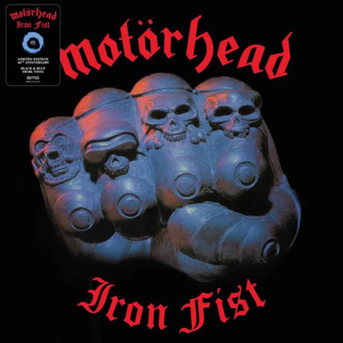 Motorhead - Iron Fist (LP) - 40th Anniversary Blue & Black Swirl Vinyl