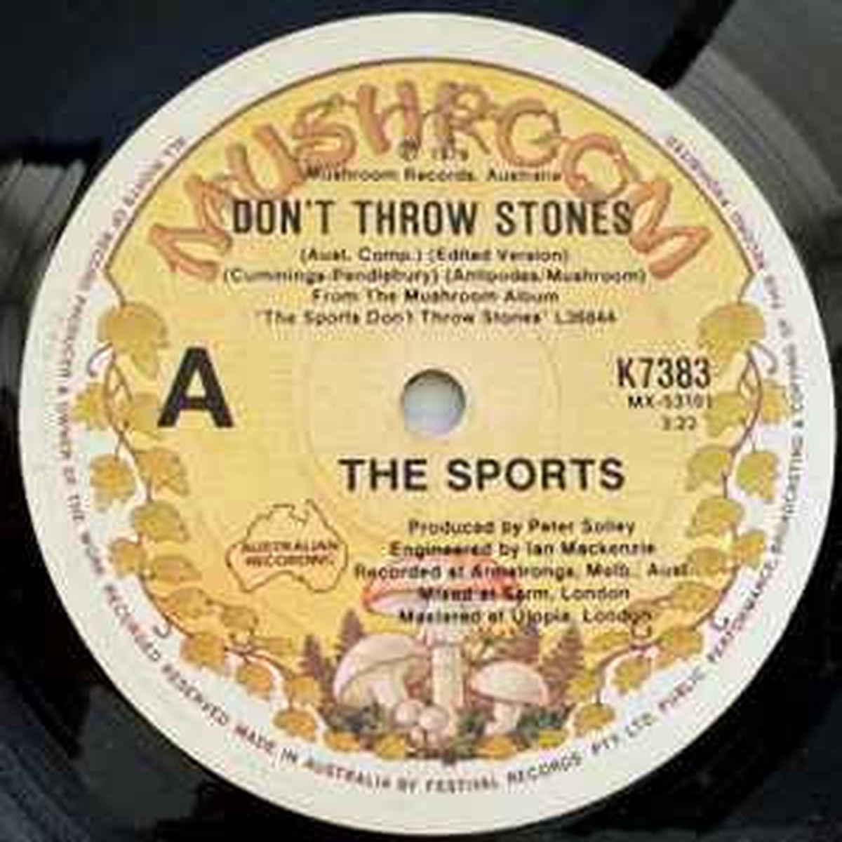 The Sports - Don't Throw Stones (Edited Version) (7" Single) - 45RPM - VG+/Generic