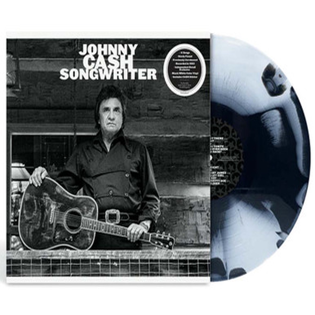 Johnny Cash - Songwriter (LP) - White and Black Splatter Vinyl