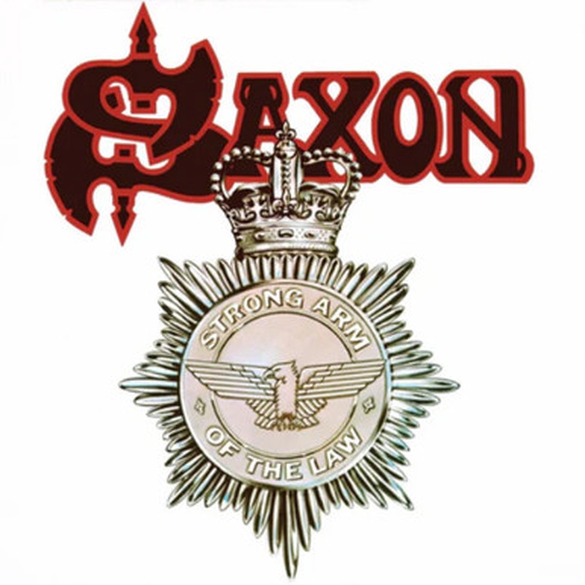 Saxon - Strong Arm Of The Law (LP) - White/Black/Red Splatter Vinyl