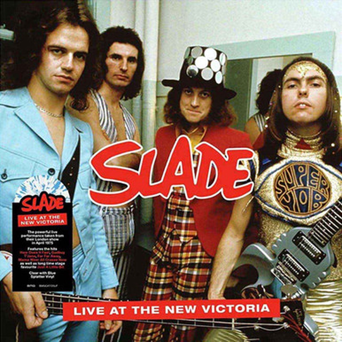 Slade - Live At The New Victoria (2LP) - Transparent Blue Splatter Vinyl