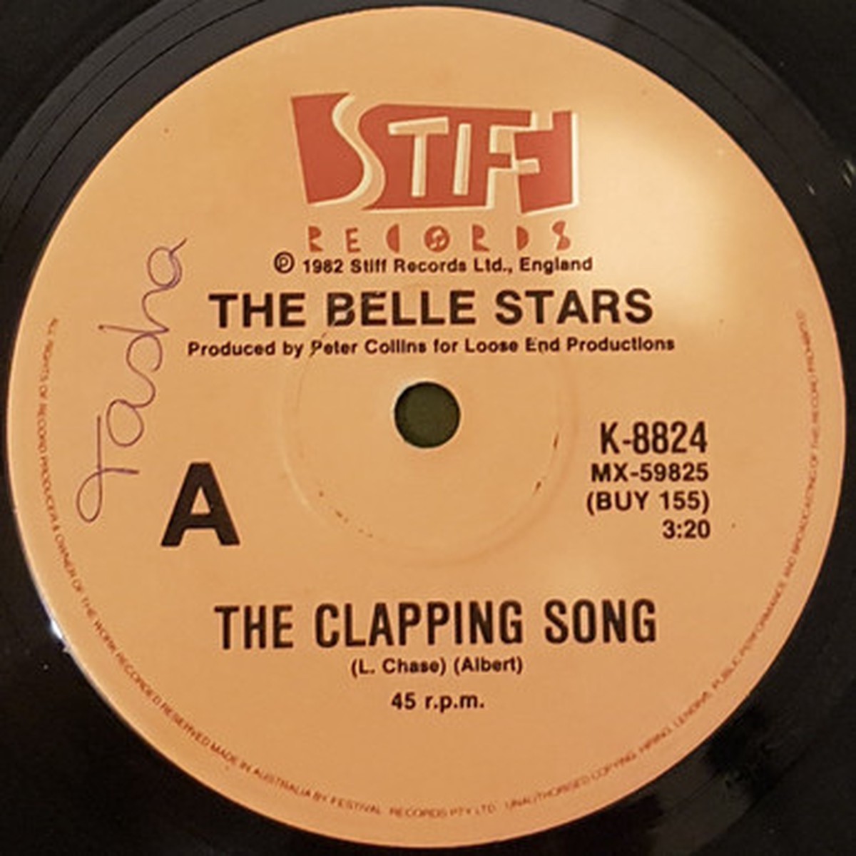 The Belle Stars - The Clapping Song (7" Single) - 45RPM - VG/Generic