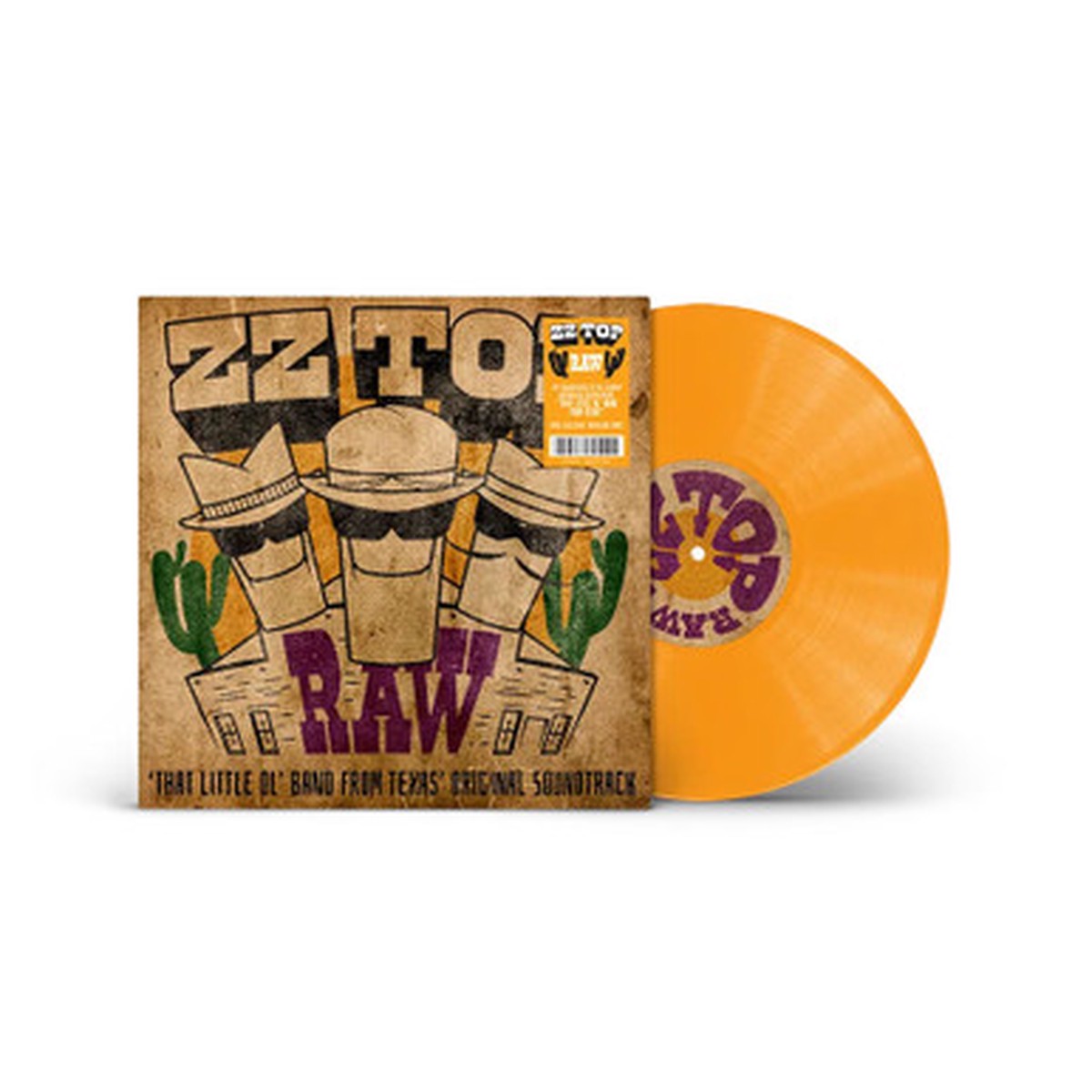 ZZ Top - Raw ('That Little Ol' Band From Texas' Original Soundtrack) (LP) - Tangerine Vinyl