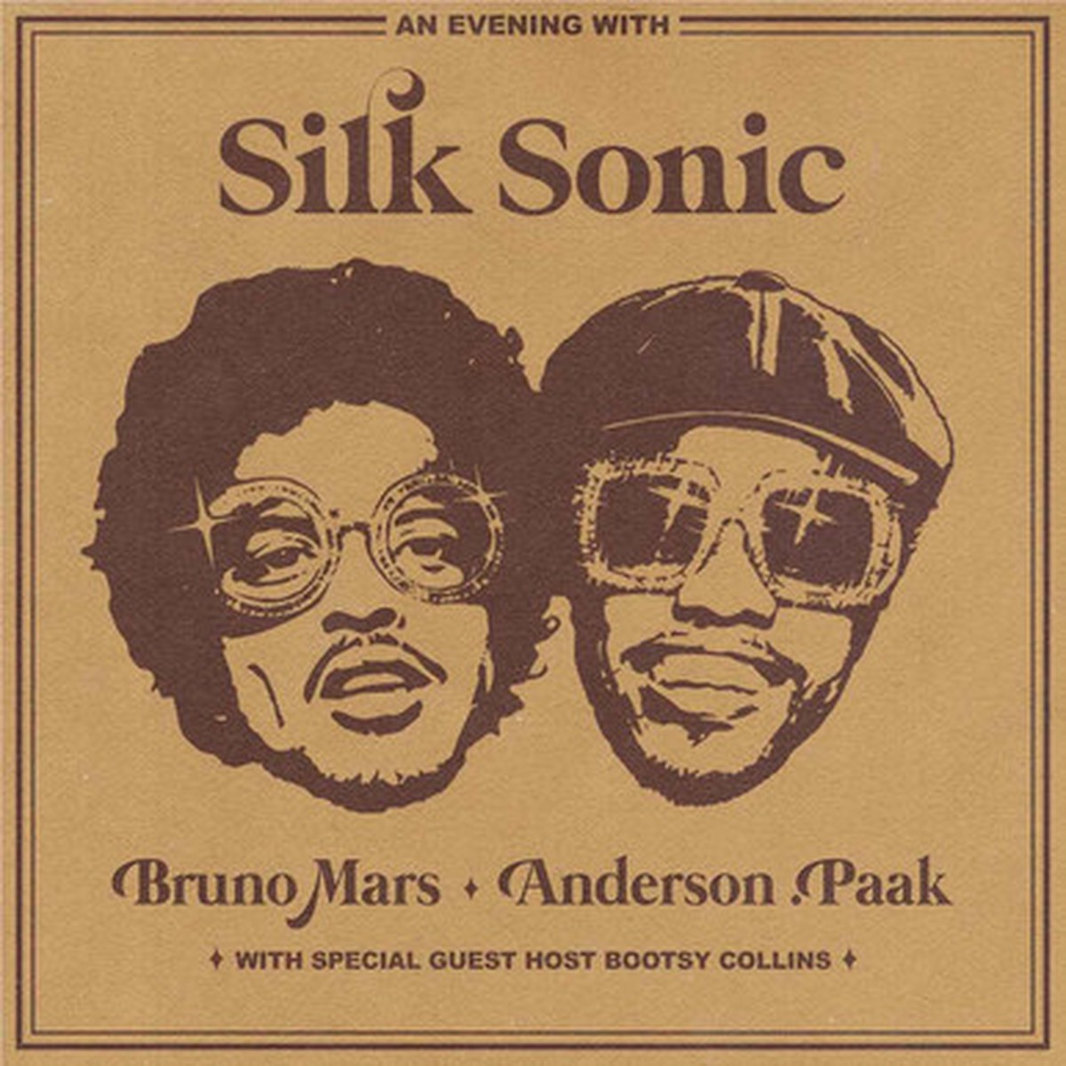 Silk Sonic - An Evening With Silk Sonic (LP) - Limited Edition Brown And White Splatter Vinyl