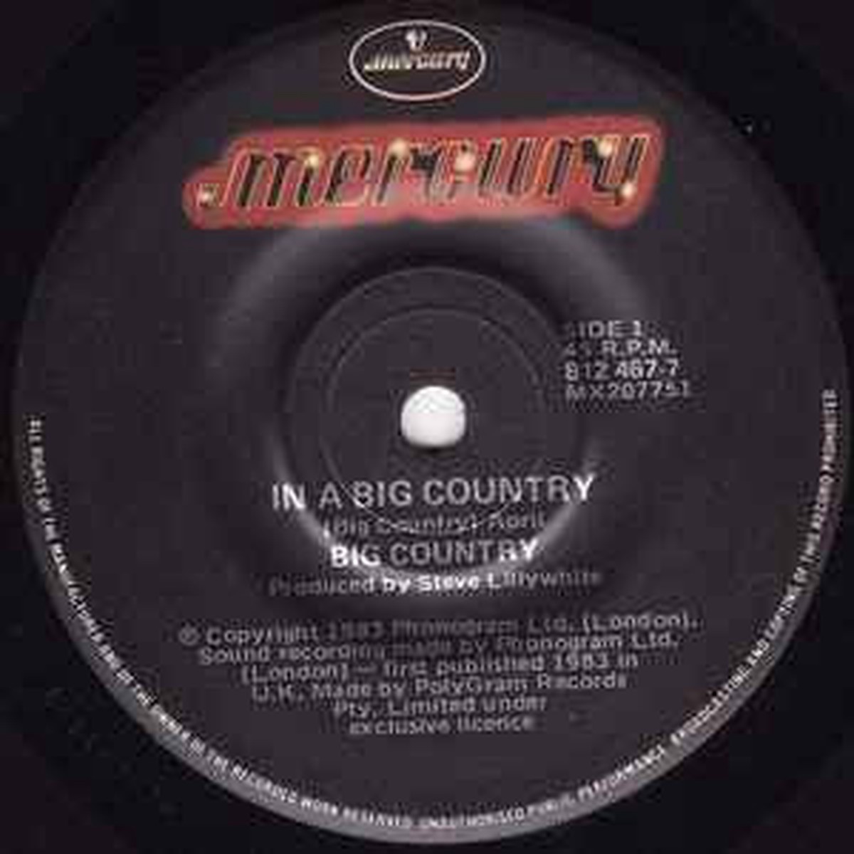 Big Country - In A Big Country (7" Single) - 45RPM - VG/Generic