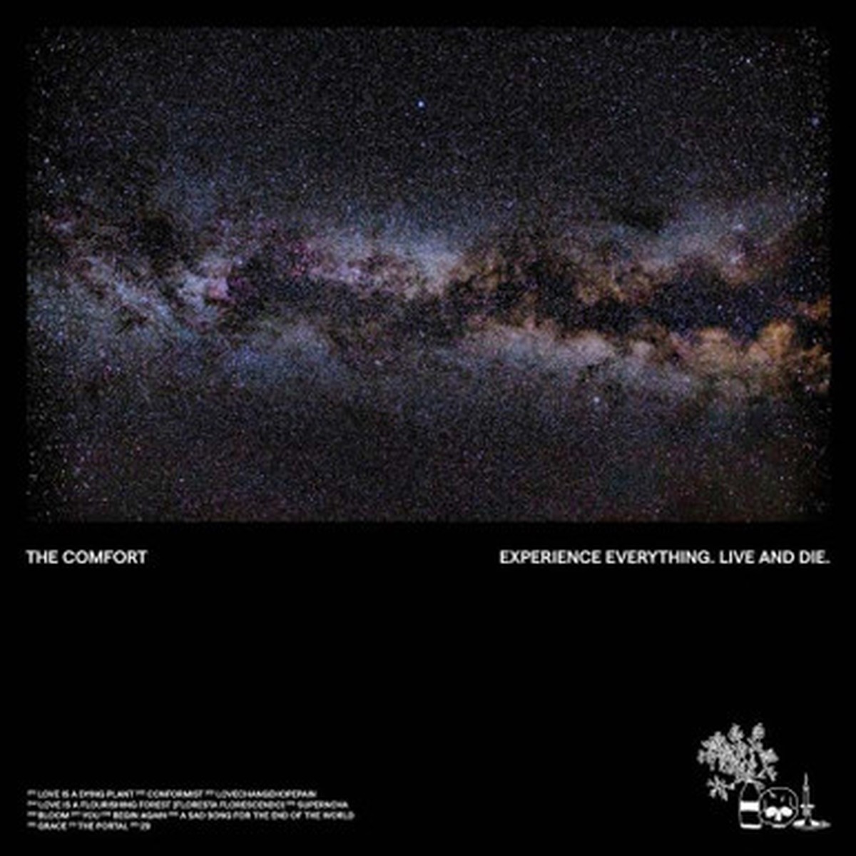 The Comfort - Experience Everything. Live and Die. (LP) - Ultra Clear w/ Purple Orange White Splatter Vinyl