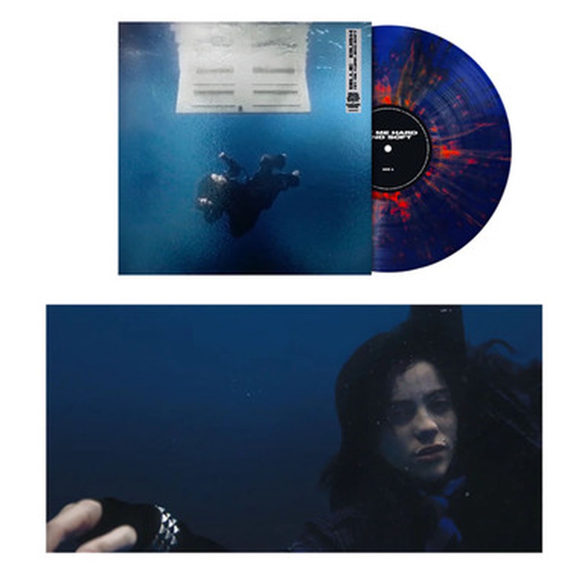 Billie Eilish - Hit Me Hard And Soft (LP) - 1 Year Anniversary Dark Blue/Orange Splatter Vinyl