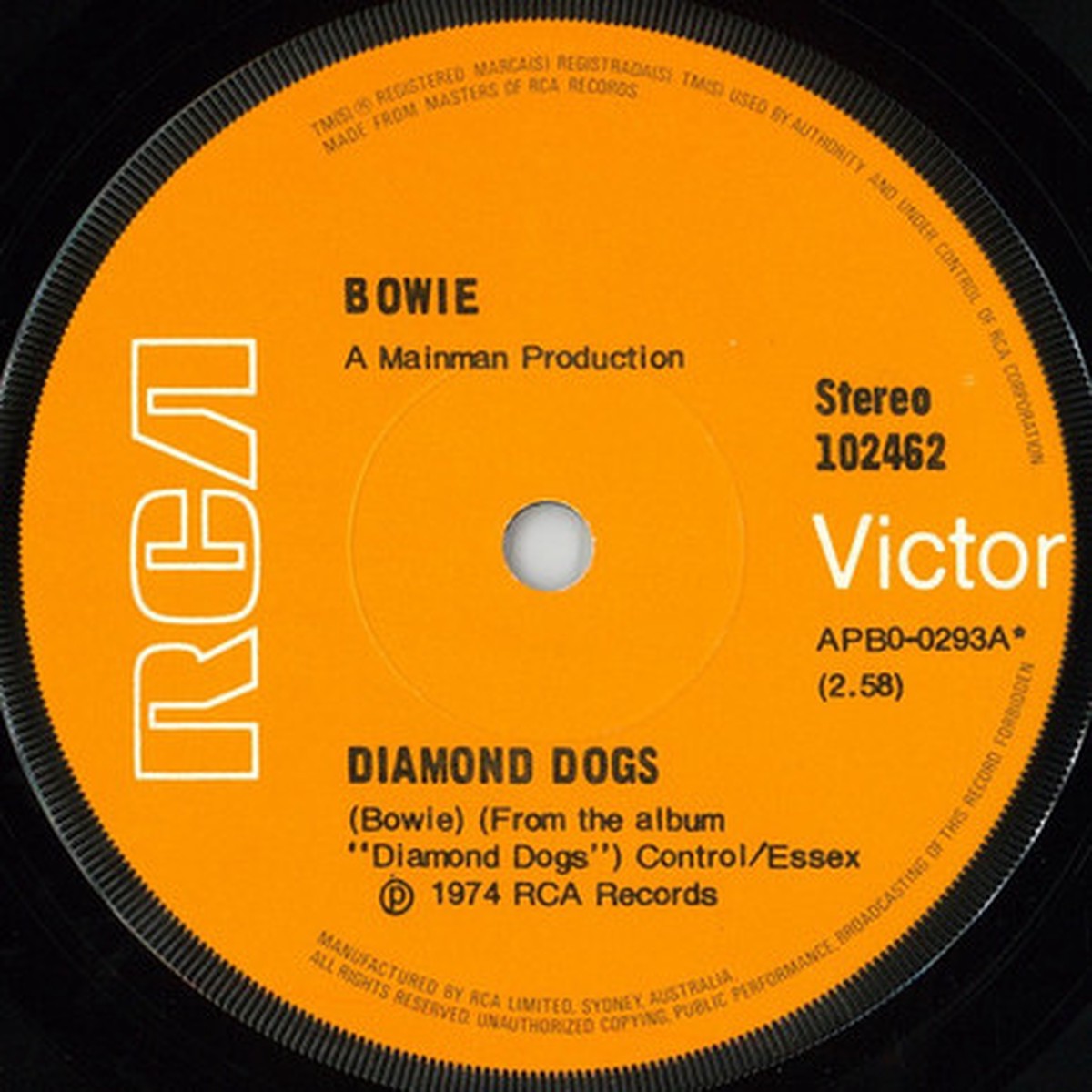 Bowie - Diamond Dogs (7" Single) - 45RPM - G+/Generic