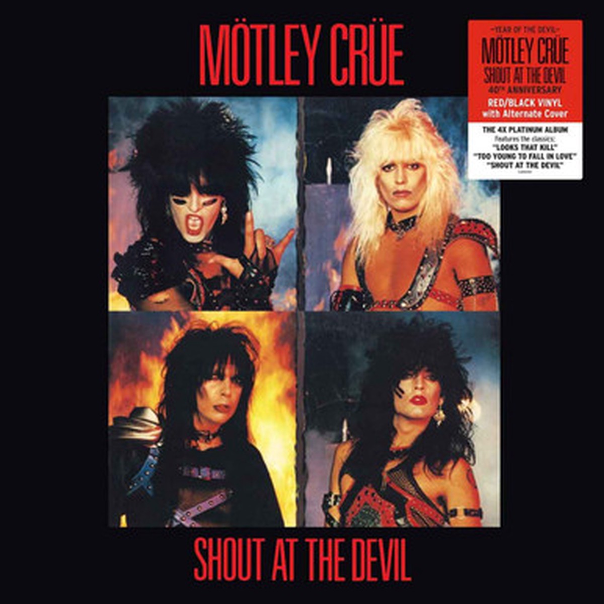 Motley Crue - Shout At The Devil (LP) - 40th Anniversary Red/Black Vinyl