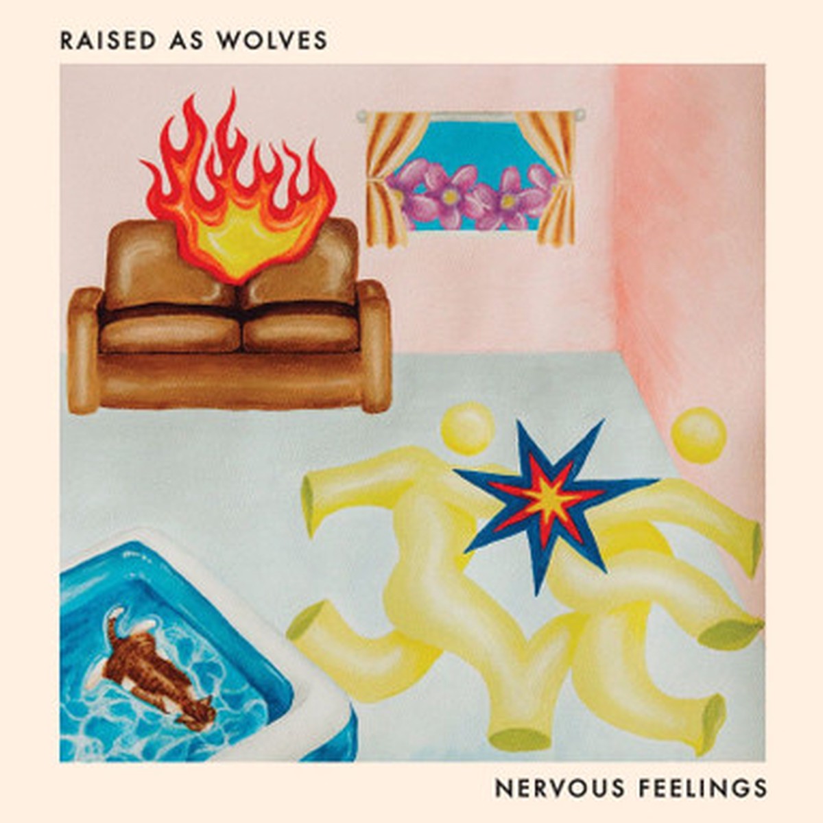 Raised As Wolves - Nervous Feelings (LP) - Baby Pink Vinyl
