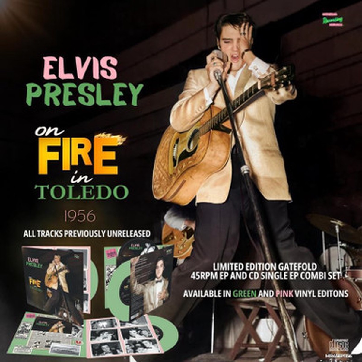 Elvis Presley - On Fire In Toledo 1956 (7" + CD) - Green Vinyl