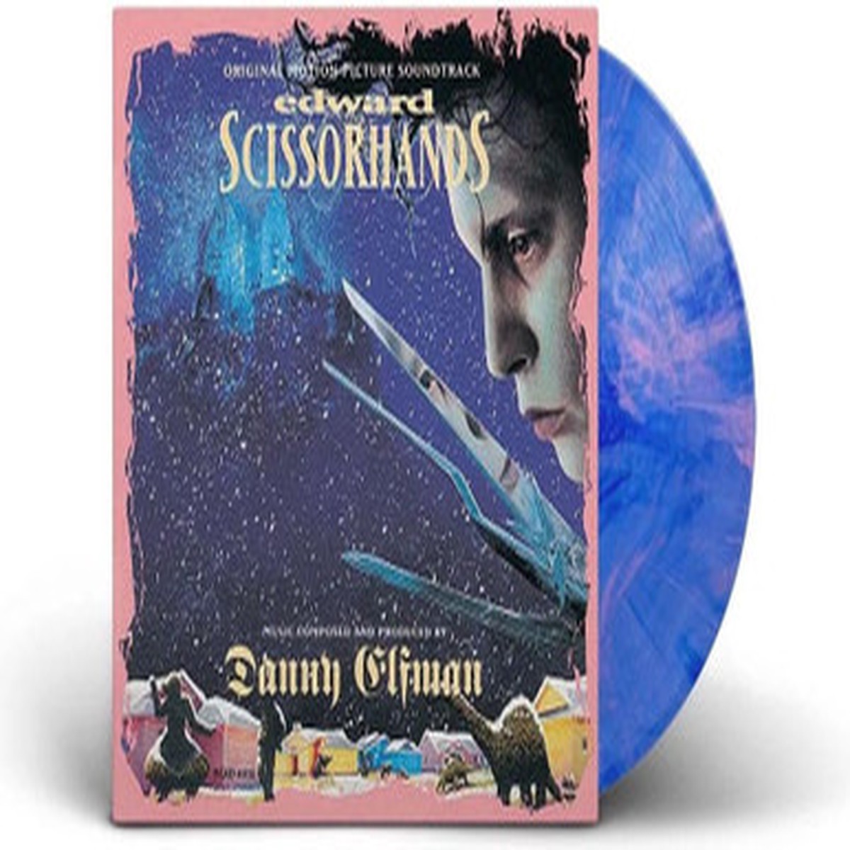 Danny Elfman - Edward Scissorhands (Original Motion Picture Soundtrack) (LP) - Blue & Pink Swirl Vinyl