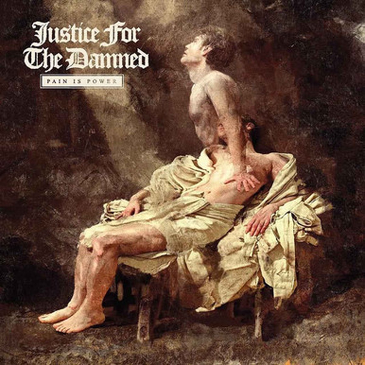 Justice For The Damned - Pain Is Power (LP) - Clear & White Splatter Vinyl