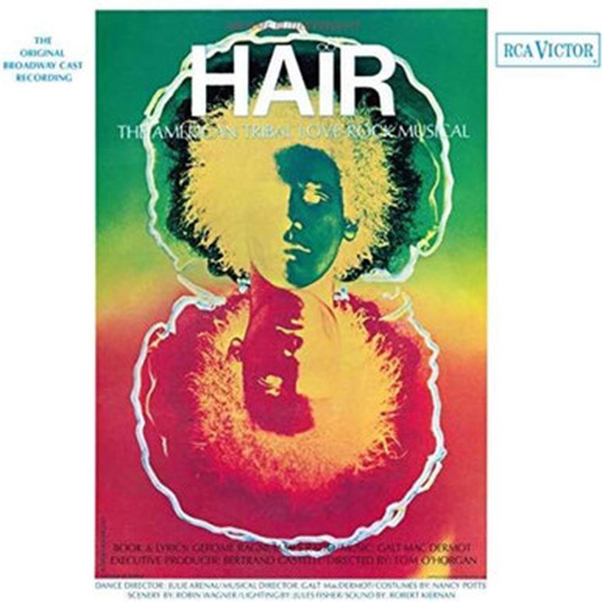Various - Hair - The American Tribal Love - Rock Musical (The Original Broadway Cast Recording) (2LP) - Orange & Yellow Swirl Vinyl
