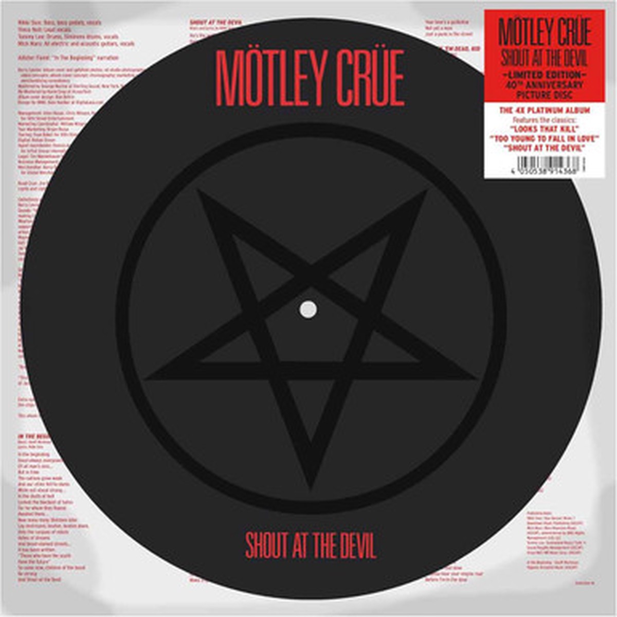 Motley Crue - Shout At The Devil (LP) - 40th Anniversary Picture Disc Vinyl