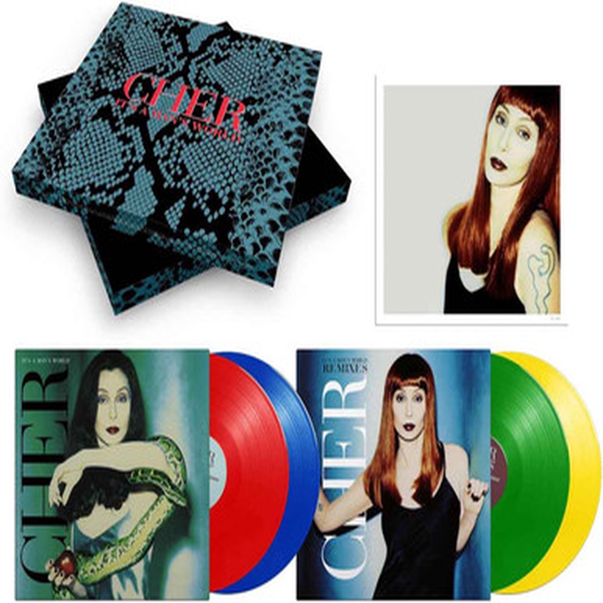 Cher - It's A Man's World (4LP) - Red/Yellow/Blue/Green Vinyl