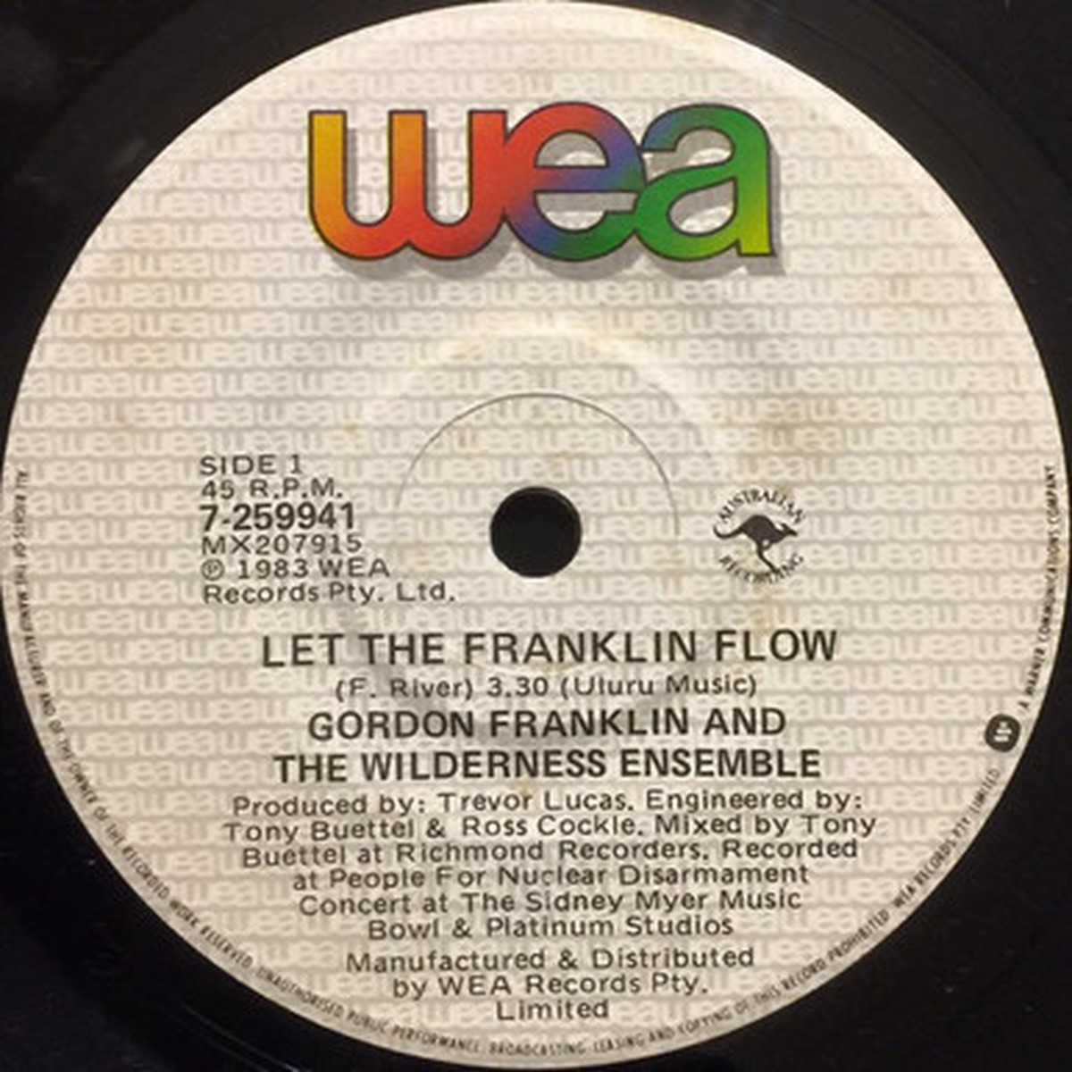 Gordon Franklin And The Wilderness Ensemble - Let The Franklin Flow (7" Single) - 45RPM - VG+/Generic