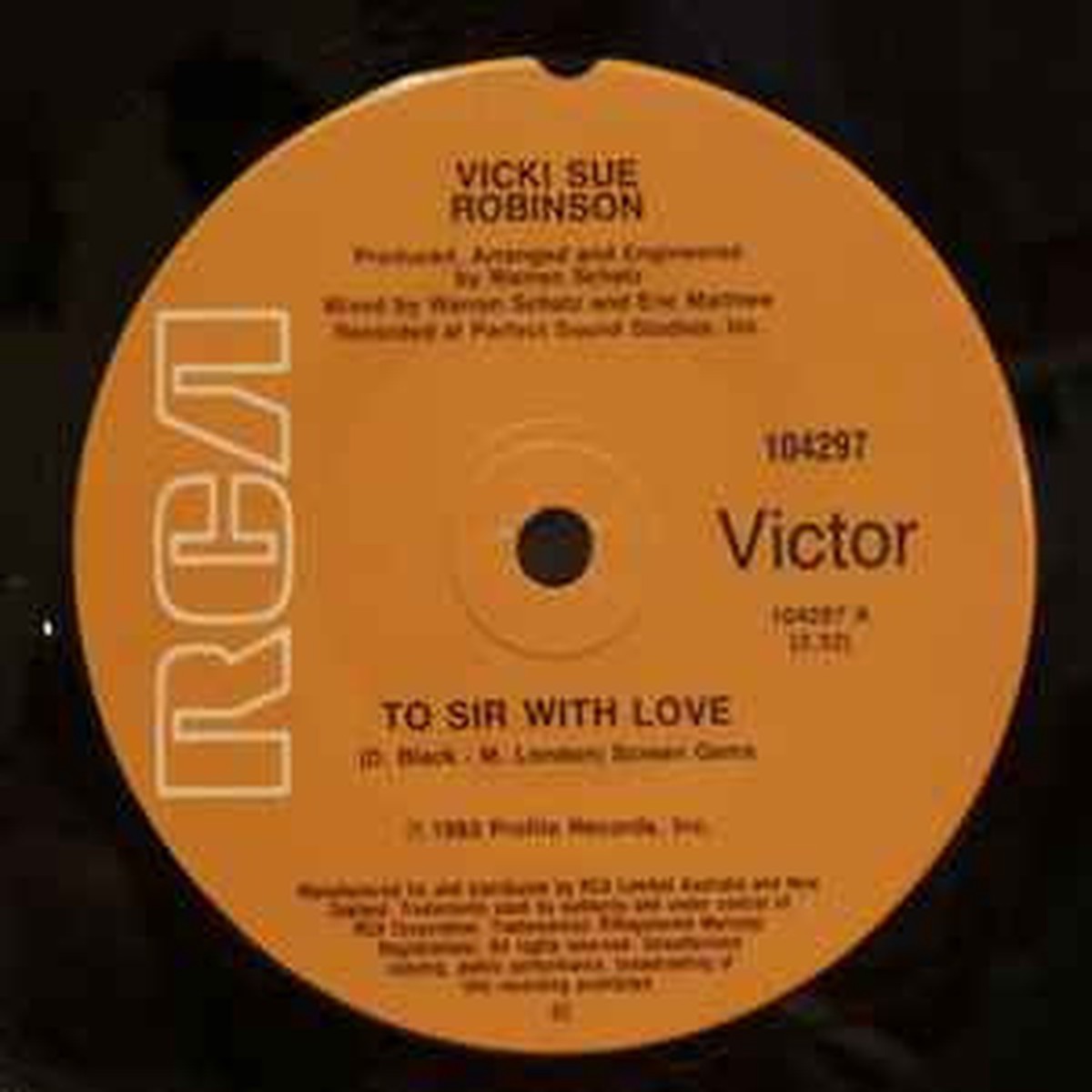 Vicki Sue Robinson - To Sir With Love (7" Single) - 45RPM - VG/Generic