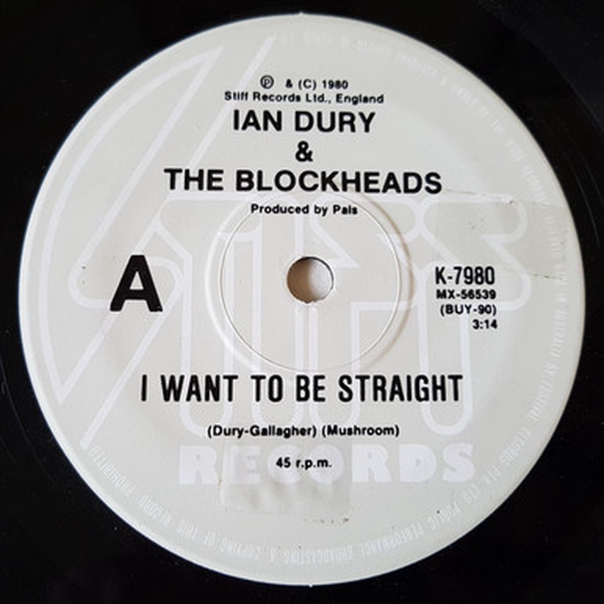Ian Dury & The Blockheads - I Want To Be Straight (7" Single) - 45RPM - VG/Generic