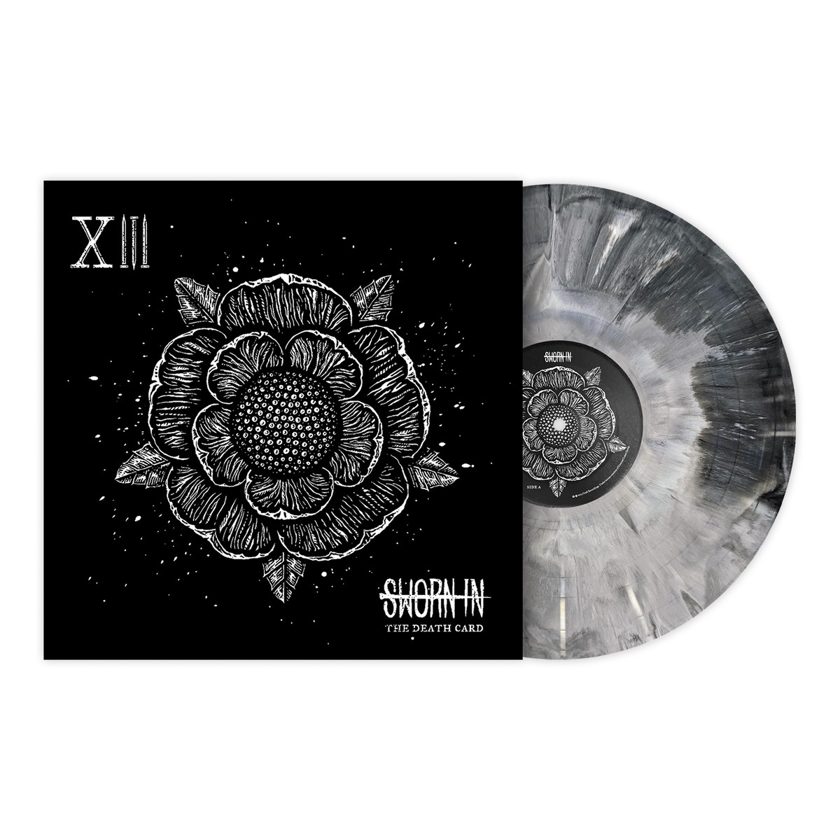 SWORN IN THE DEATH CARD LP (Exclusive Limited to 500, Black & White Galaxy Vinyl)