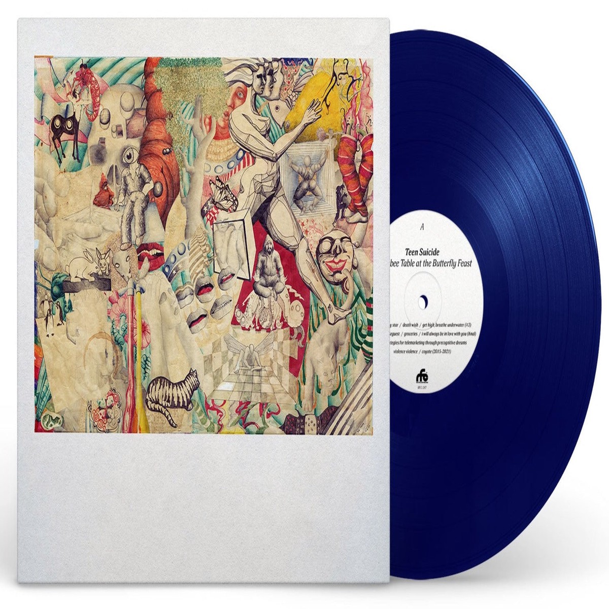 TEEN SUICIDE - HONEYBEE TABLE AT THE BUTTERFLY FEAST LP (Limited Edition Only 200 made, Deep Blue Vinyl)