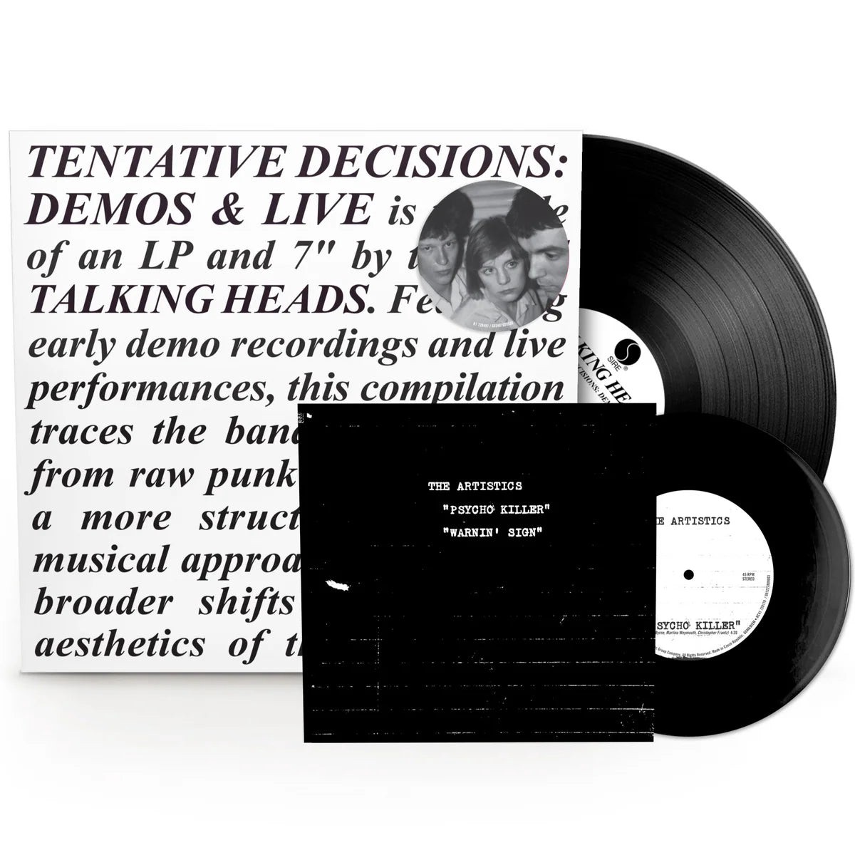 TALKING HEADS 'TENTATIVE DECISIONS: DEMOS & LIVE' LP + 7"