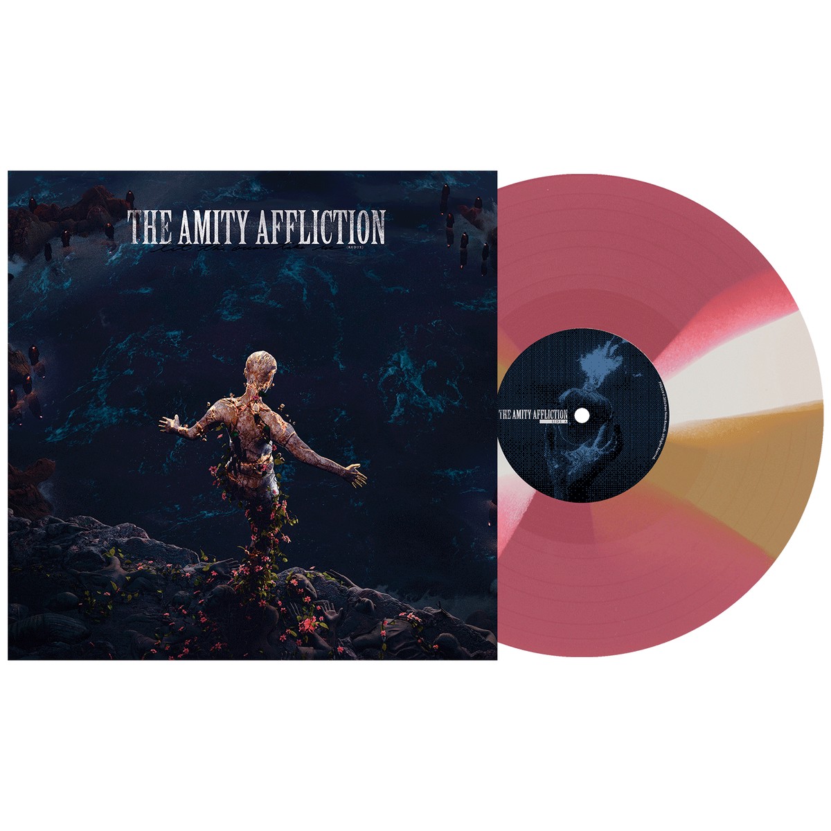 THE AMITY AFFLICTION LET THE OCEAN TAKE ME 10TH ANNIVERSARY LP (Limited Edition Only 400 Made, Bone with Brown & Oxblood Twist Vinyl)