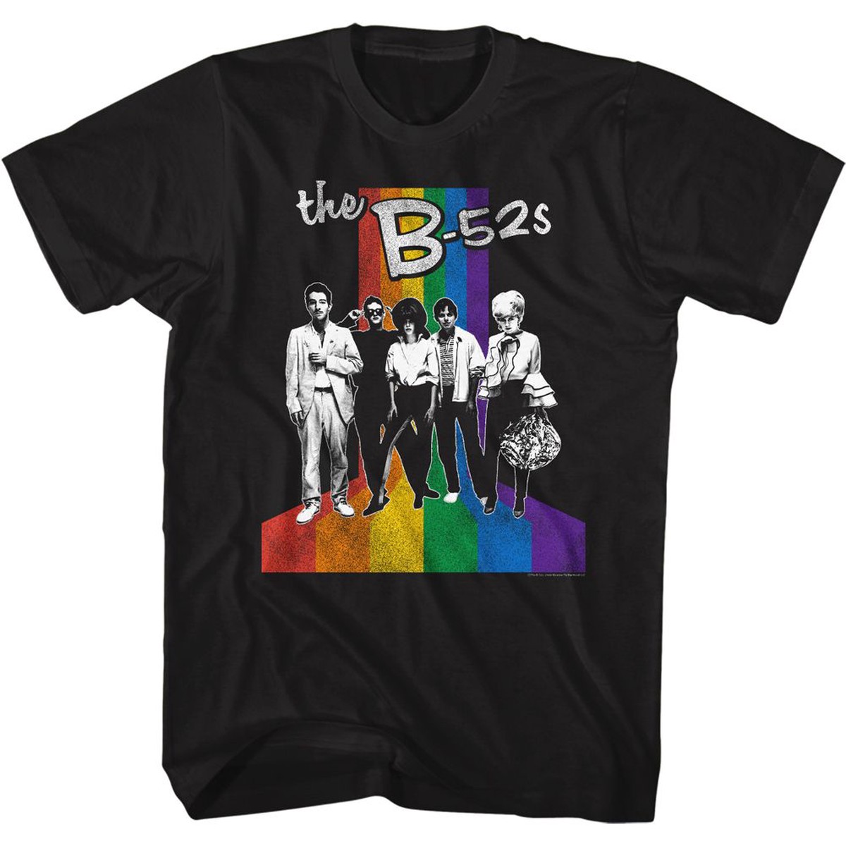 THE B-52'S - BAND AND RAINBOW SHIRT