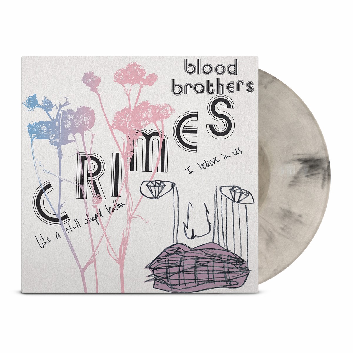 THE BLOOD BROTHERS CRIMES LP (Exclusive Limited to 300, Black & Bone White Marble Vinyl)