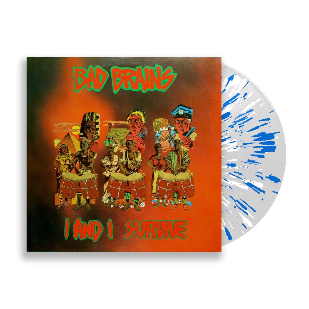 BAD BRAINS 'I & I SURVIVE!' EP (Limited Edition Only 350 Made, Clear, Blue, & White Splatter Vinyl)