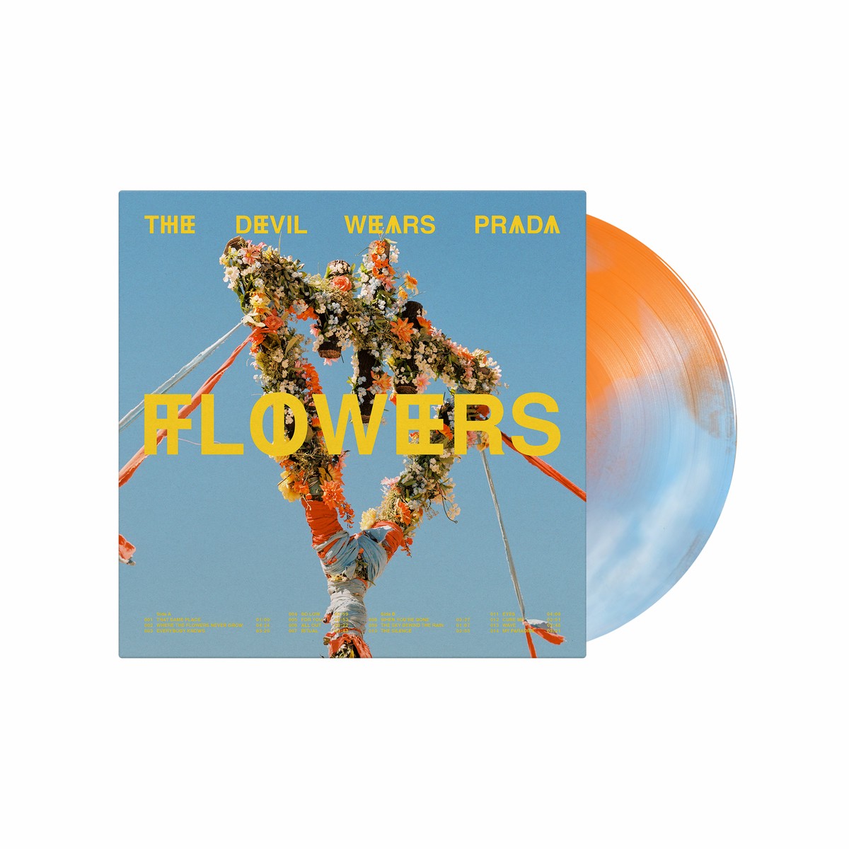 THE DEVIL WEARS PRADA FLOWERS LP (Exclusive Limited to 500, Tangerine, Baby Blue, & Bone Smash Vinyl)