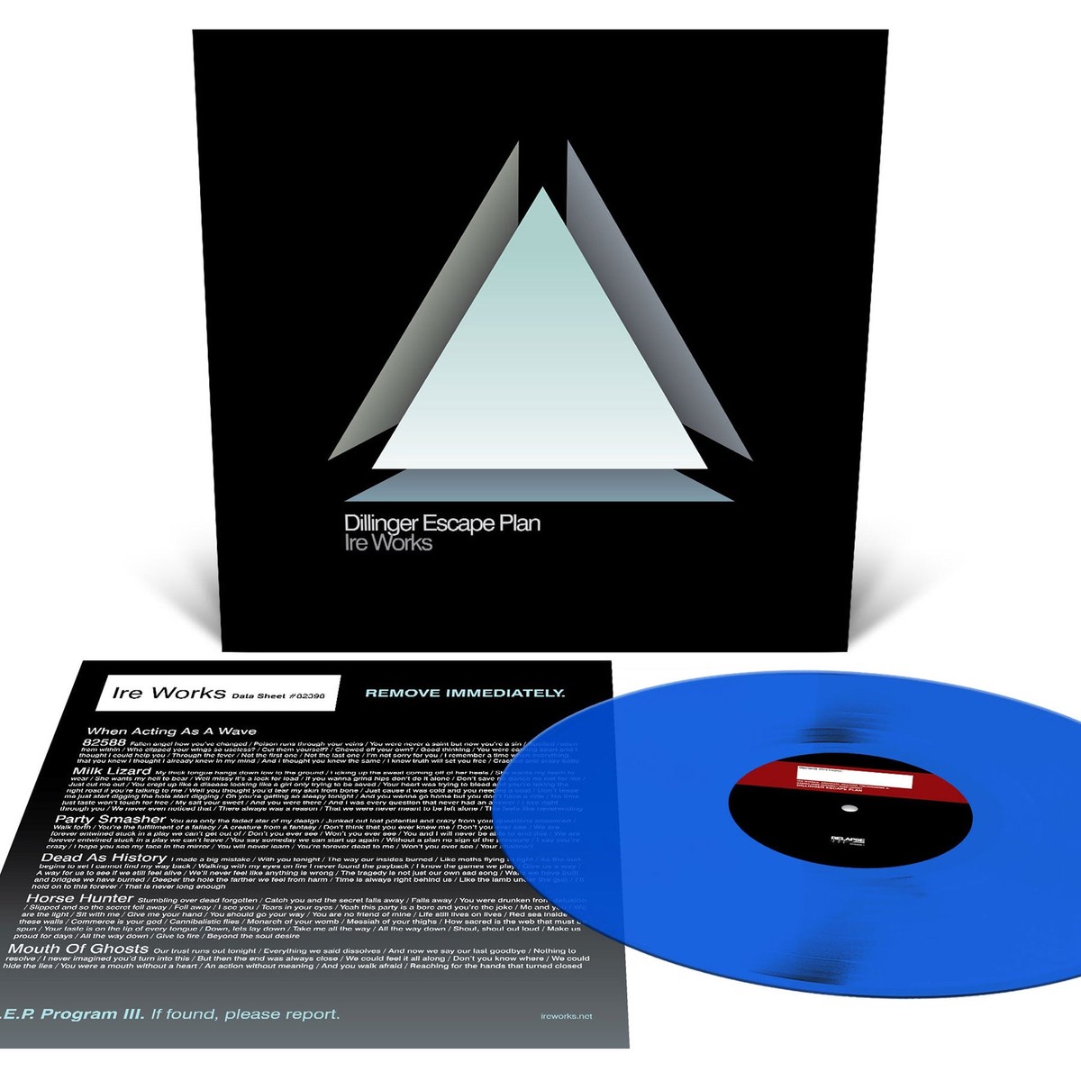 THE DILLINGER ESCAPE PLAN IRE WORKS LP (Reissue, Translucent Blue Vinyl)