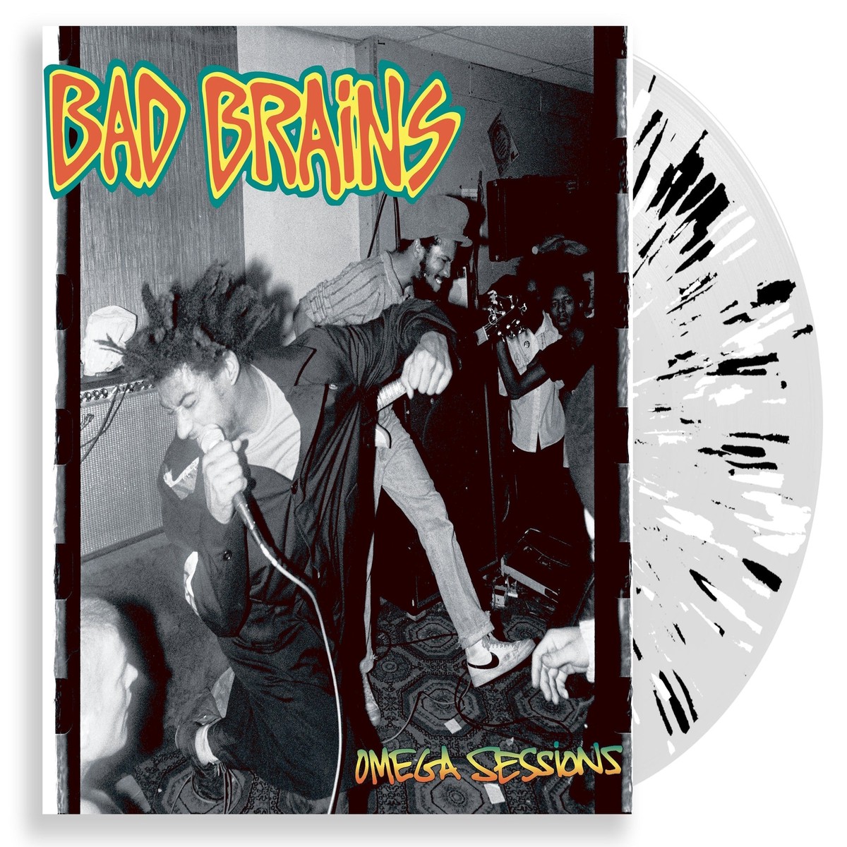 BAD BRAINS THE OMEGA SESSIONS EP (Limited Edition Only 300 Made, Clear w/ Black & White Splatter Vinyl)