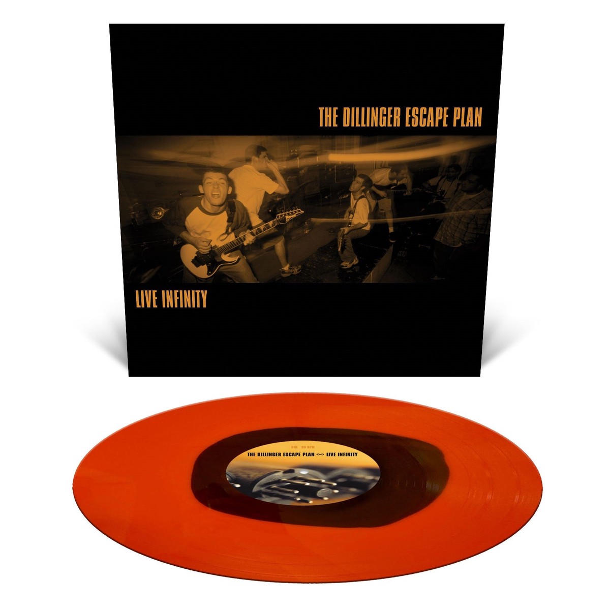 THE DILLINGER ESCAPE PLAN LIVE INFINITY LP (Black inside of Orange Krush Vinyl)