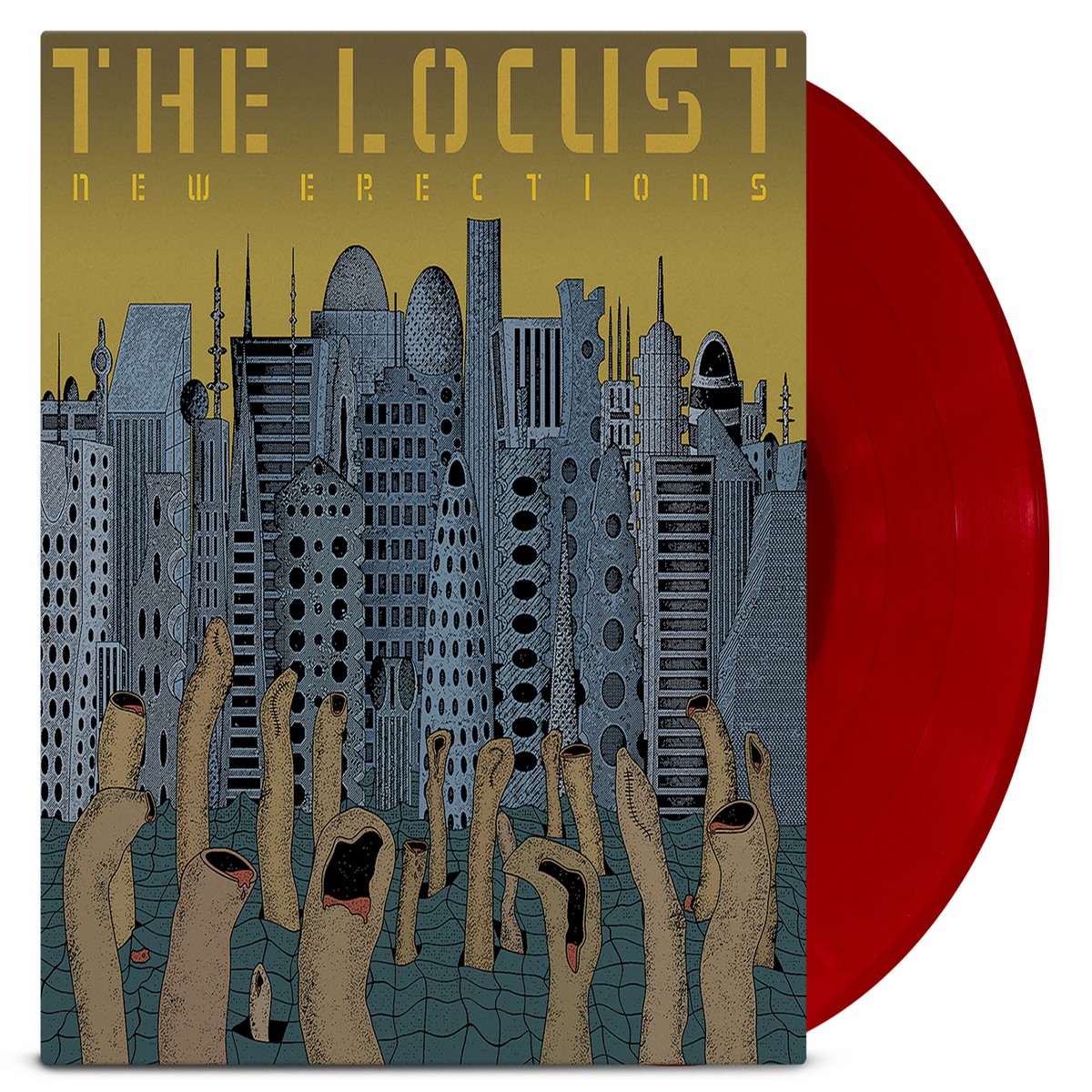 THE LOCUST NEW ERECTIONS' LP (Limited Edition - Only 300 Made, Ancestor Incest Red Vinyl)
