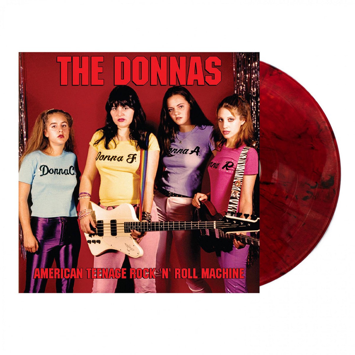 THE DONNAS 'AMERICAN TEENAGE ROCK'N'ROLL MACHINE' LP (Fire Orange With Black Swirl Vinyl)