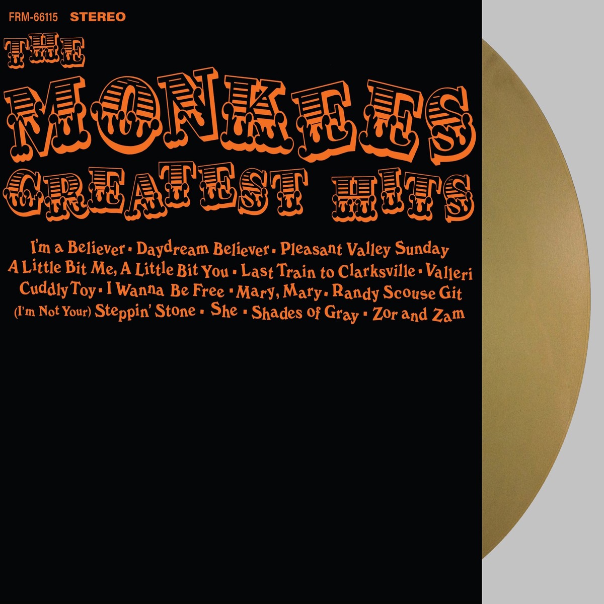 THE MONKEES MONKEES GREATEST HITS LP (Exclusive Limited to 500, Gold Vinyl)