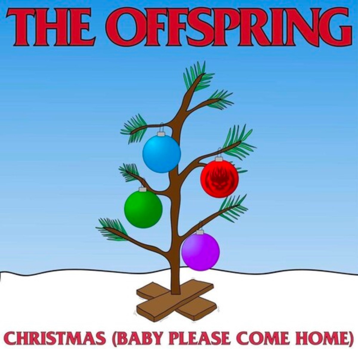THE OFFSPRING 'CHRISTMAS (BABY PLEASE COME HOME)' 7" SINGLE (Red Vinyl)